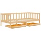 vidaXL Divano Letto con Cassetti 90x200 cm Legno Massello di Pino vidaXL Divano Letto con Cassetti 90x200 cm Legno Massello di Pino
