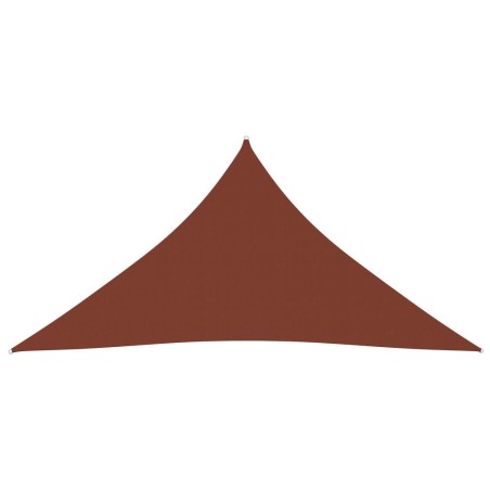Parasole a Vela Oxford Triangolare 3x4x4 m Terracotta