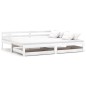 vidaXL Dormeuse Estraibile 2x(90x200) cm Bianca in Massello di Pino vidaXL Dormeuse Estraibile 2x(90x200) cm Bianca in Massello di Pino
