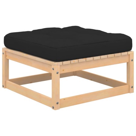 vidaXL Poggiapiedi da Giardino con Cuscini 2 pz Legno Massello di Pino
