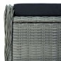vidaXL Sedia da Giardino Reclinabile con Pouf Polyrattan Grigio Chiaro vidaXL Sedia da Giardino Reclinabile con Pouf Polyrattan Grigio Chiaro
