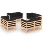 vidaXL Set Divani da Giardino 8 pz con Cuscini Legno Massello Pino vidaXL Set Divani da Giardino 8 pz con Cuscini Legno Massello Pino