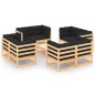 vidaXL Set Divani da Giardino 9 pz con Cuscini Legno Massello di Pino vidaXL Set Divani da Giardino 9 pz con Cuscini Legno Massello di Pino