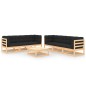 vidaXL Set Divani da Giardino 7 pz con Cuscini Legno Massello di Pino vidaXL Set Divani da Giardino 7 pz con Cuscini Legno Massello di Pino