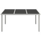 Tavolo da Giardino 170x170x74,5 cm in Vetro e Acciaio Tavolo da Giardino 170x170x74,5 cm in Vetro e Acciaio