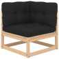 vidaXL Set Salotto Giardino 7 pz Cuscini Antracite Legno Massello Pino vidaXL Set Salotto Giardino 7 pz Cuscini Antracite Legno Massello Pino