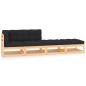 vidaXL Set Divani da Giardino 4 pz con Cuscini Legno Massello di Pino vidaXL Set Divani da Giardino 4 pz con Cuscini Legno Massello di Pino