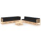 vidaXL Set Salotto Giardino 9 pz Cuscini Antracite Legno Massello Pino vidaXL Set Salotto Giardino 9 pz Cuscini Antracite Legno Massello Pino