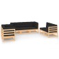 vidaXL Set Divani da Giardino 7 pz con Cuscini Legno Massello di Pino vidaXL Set Divani da Giardino 7 pz con Cuscini Legno Massello di Pino