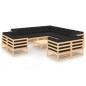 vidaXL Set Salotto Giardino 12pz Cuscini Antracite Legno Massello Pino vidaXL Set Salotto Giardino 12pz Cuscini Antracite Legno Massello Pino