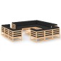 vidaXL Set Salotto Giardino 14pz Cuscini Antracite Legno Massello Pino vidaXL Set Salotto Giardino 14pz Cuscini Antracite Legno Massello Pino