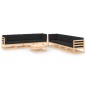 vidaXL Set Salotto Giardino 9 pz Cuscini Antracite Legno Massello Pino vidaXL Set Salotto Giardino 9 pz Cuscini Antracite Legno Massello Pino