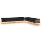 vidaXL Set Salotto Giardino 9 pz Cuscini Antracite Legno Massello Pino vidaXL Set Salotto Giardino 9 pz Cuscini Antracite Legno Massello Pino