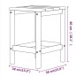Tavolo da Giardino Adirondack Bianco 38x38x46 cm HDPE