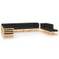 vidaXL Set Salotto Giardino 11pz Cuscini Antracite Legno Massello Pino vidaXL Set Salotto Giardino 11pz Cuscini Antracite Legno Massello Pino