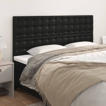 vidaXL Testiere 4 pz Nere 100x5x78/88 cm in Similpelle