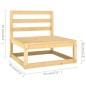 vidaXL Set Salotto Giardino 6 pz Cuscini Antracite Legno Massello Pino vidaXL Set Salotto Giardino 6 pz Cuscini Antracite Legno Massello Pino