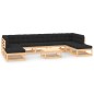 vidaXL Set Salotto Giardino 10pz Cuscini Antracite Legno Massello Pino vidaXL Set Salotto Giardino 10pz Cuscini Antracite Legno Massello Pino