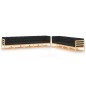 vidaXL Set Salotto Giardino 9 pz Cuscini Antracite Legno Massello Pino vidaXL Set Salotto Giardino 9 pz Cuscini Antracite Legno Massello Pino