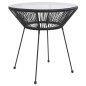 vidaXL Set da Pranzo per Giardino 5 pz Nero