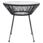 vidaXL Set da Pranzo per Giardino 5 pz Nero