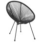 vidaXL Set da Pranzo per Giardino 5 pz Nero