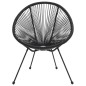 vidaXL Set da Pranzo per Giardino 5 pz Nero