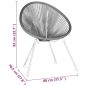 vidaXL Set da Pranzo per Giardino 5 pz Nero