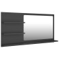 Specchio da Bagno Grigio 90x10,5x45 cm in Truciolato Specchio da Bagno Grigio 90x10,5x45 cm in Truciolato