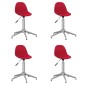 vidaXL Sedie da Pranzo Girevoli 4 pz Rosso Vino in Tessuto vidaXL Sedie da Pranzo Girevoli 4 pz Rosso Vino in Tessuto