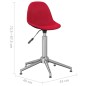 vidaXL Sedie da Pranzo Girevoli 4 pz Rosso Vino in Tessuto vidaXL Sedie da Pranzo Girevoli 4 pz Rosso Vino in Tessuto