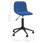 vidaXL Sedie da Pranzo Girevoli 4 pz Blu in Velluto vidaXL Sedie da Pranzo Girevoli 4 pz Blu in Velluto
