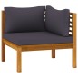 vidaXL Set Divani da Giardino 5 pz con Cuscini in Massello di Acacia vidaXL Set Divani da Giardino 5 pz con Cuscini in Massello di Acacia