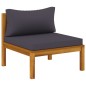 vidaXL Set Divani da Giardino 5 pz con Cuscini in Massello di Acacia vidaXL Set Divani da Giardino 5 pz con Cuscini in Massello di Acacia
