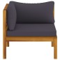 vidaXL Divano da Giardino 3 Posti con Cuscino Legno Massello di Acacia vidaXL Divano da Giardino 3 Posti con Cuscino Legno Massello di Acacia