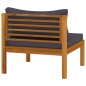 vidaXL Divano da Giardino 3 Posti con Cuscino Legno Massello di Acacia vidaXL Divano da Giardino 3 Posti con Cuscino Legno Massello di Acacia