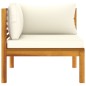 vidaXL Set Divani da Giardino 6 pz con Cuscini Crema in Legno Acacia vidaXL Set Divani da Giardino 6 pz con Cuscini Crema in Legno Acacia