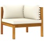 vidaXL Set Divani da Giardino 6 pz con Cuscini Crema in Legno Acacia vidaXL Set Divani da Giardino 6 pz con Cuscini Crema in Legno Acacia