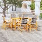 vidaXL Set Mobili da Pranzo per Giardino 7 pz Legno Massello di Acacia vidaXL Set Mobili da Pranzo per Giardino 7 pz Legno Massello di Acacia