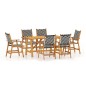 vidaXL Set Mobili da Pranzo per Giardino 7 pz Legno Massello di Acacia vidaXL Set Mobili da Pranzo per Giardino 7 pz Legno Massello di Acacia