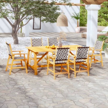vidaXL Set Mobili da Pranzo per Giardino 7 pz Legno Massello di Acacia