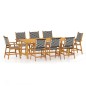vidaXL Set Mobili da Pranzo per Giardino 9 pz Legno Massello di Acacia vidaXL Set Mobili da Pranzo per Giardino 9 pz Legno Massello di Acacia