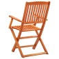 vidaXL Sedie da Giardino Pieghevoli 8pz in Legno Massello di Eucalipto vidaXL Sedie da Giardino Pieghevoli 8pz in Legno Massello di Eucalipto