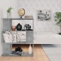 Libreria/Divisorio Grigio Calcestruzzo 80x24x96cm in Truciolato