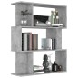 Libreria/Divisorio Grigio Calcestruzzo 80x24x96cm in Truciolato