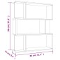 Libreria/Divisorio Grigio Calcestruzzo 80x24x96cm in Truciolato