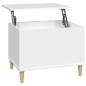 Tavolino da Salotto Bianco 60x44,5x45 cm in Legno Multistrato Tavolino da Salotto Bianco 60x44,5x45 cm in Legno Multistrato