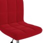 vidaXL Sedie da Pranzo Girevoli 6 pz Rosso Vino in Velluto vidaXL Sedie da Pranzo Girevoli 6 pz Rosso Vino in Velluto