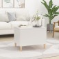 Tavolino da Salotto Bianco 60x44,5x45 cm in Legno Multistrato Tavolino da Salotto Bianco 60x44,5x45 cm in Legno Multistrato