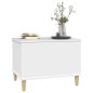 Tavolino da Salotto Bianco 60x44,5x45 cm in Legno Multistrato Tavolino da Salotto Bianco 60x44,5x45 cm in Legno Multistrato